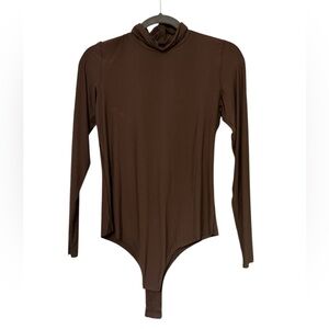Commando Brown Long Sleeve Bodysuit